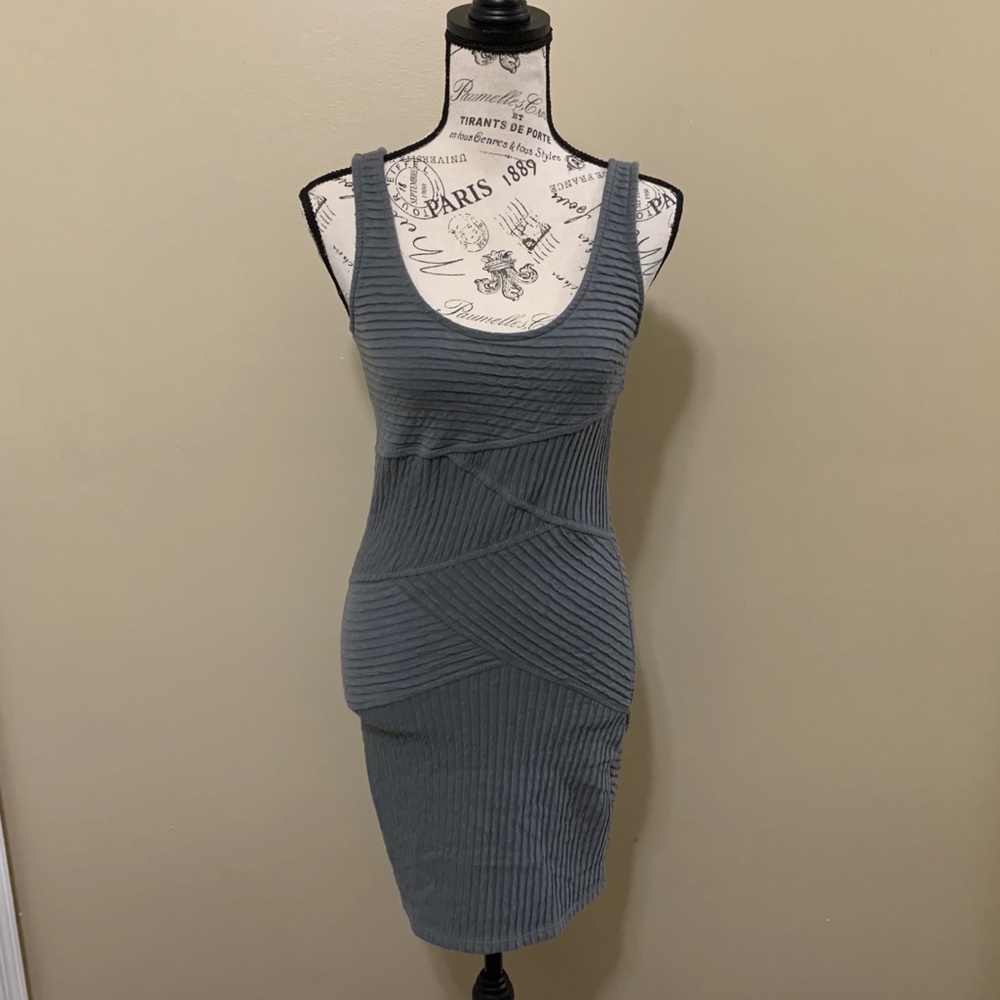 Free People Gray Bandage Bodycon Dress Size Medium - Picture 2 of 8
